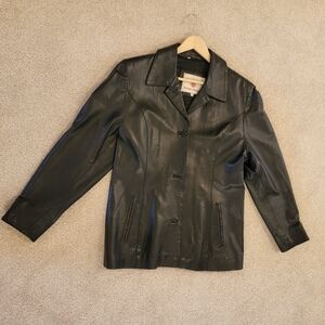 Ladies Italian Leather lightweight Blazer/Coat by Borgo Antico Size 44